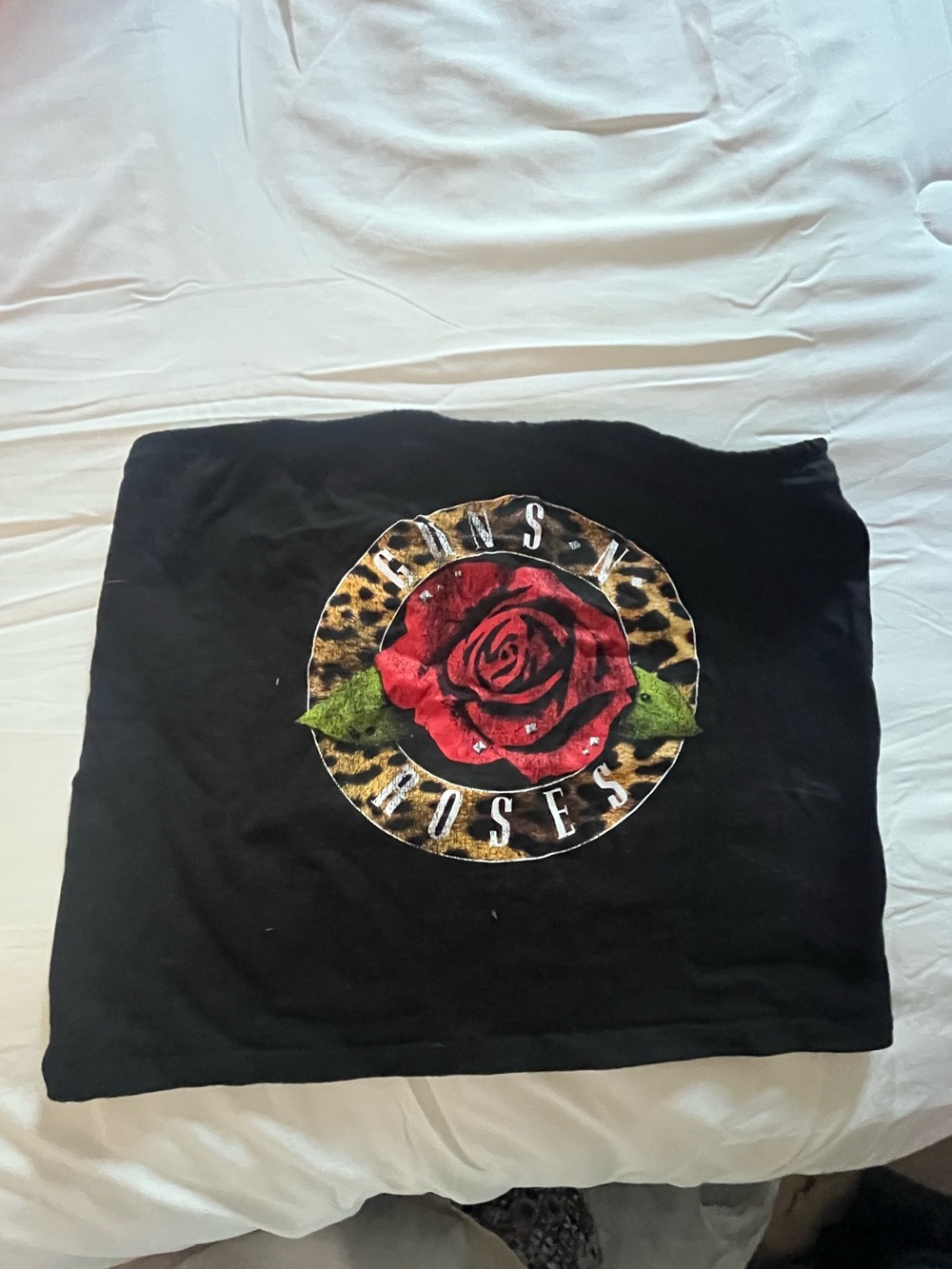 Guns N' Roses Graphic Black Tube Top - Red Rose Logo